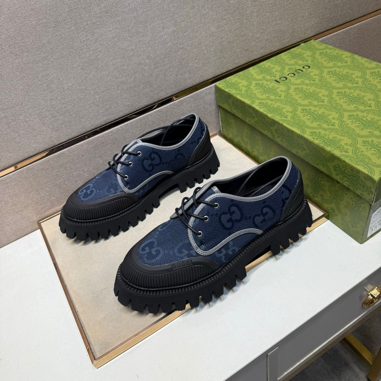 Gucci Maxi GG lace-up Derby shoes