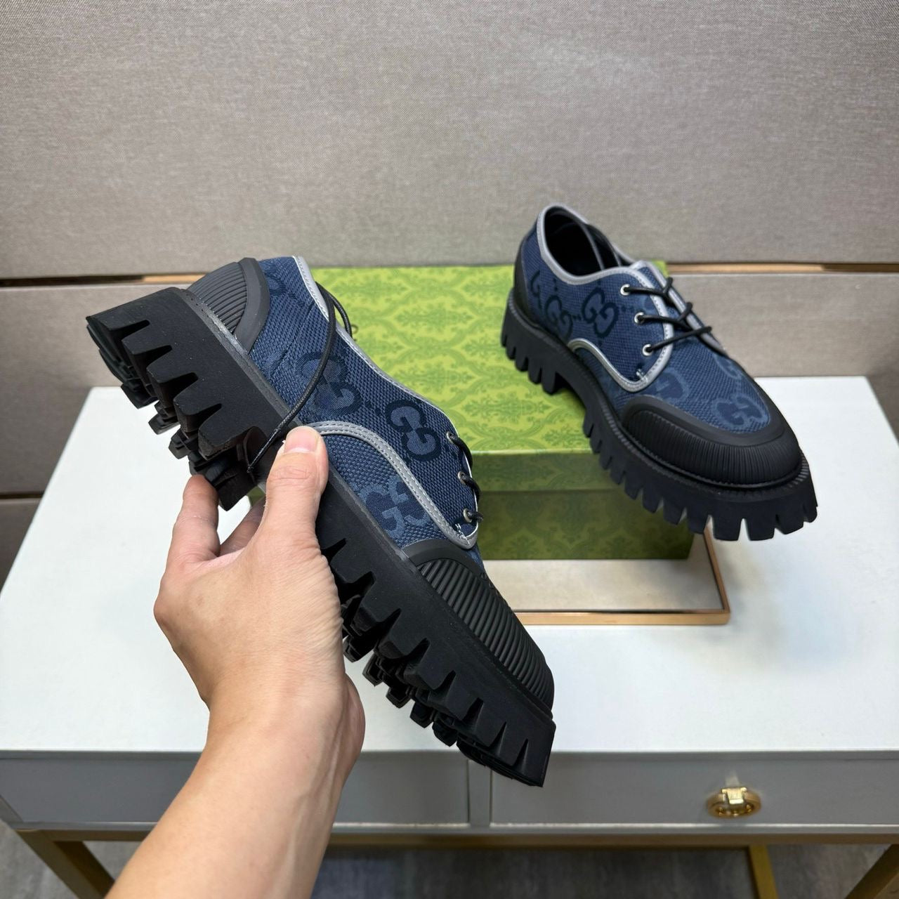 Gucci Maxi GG lace-up Derby shoes