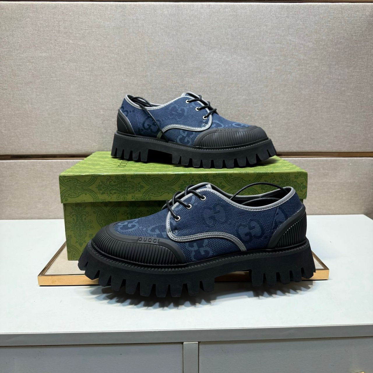 Gucci Maxi GG lace-up Derby shoes